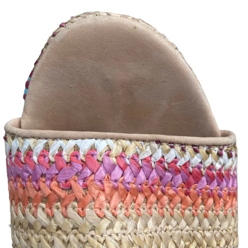 Schutz Ziquiele Pastel Platform Woven Heeled Sandals